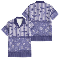 Hawaii Christmas In July Family Matching Summer Maxi Dress and Hawaiian Shirt Amethyst Purple Mele Kalikimaka Sea Animals DT05 Dad's Shirt - Short Sleeve Purple - Polynesian Pride