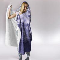 Hawaii Christmas In July Hooded Blanket Amethyst Purple Mele Kalikimaka Sea Animals