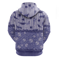 Hawaii Christmas In July Hoodie Amethyst Purple Mele Kalikimaka Sea Animals