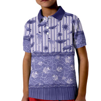 Hawaii Christmas In July Kid Polo Shirt Amethyst Purple Mele Kalikimaka Sea Animals