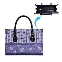 Hawaii Christmas In July Leather Bag Amethyst Purple Mele Kalikimaka Sea Animals