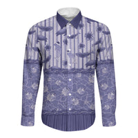 Hawaii Christmas In July Long Sleeve Button Shirt Amethyst Purple Mele Kalikimaka Sea Animals DT05 Unisex Purple - Polynesian Pride
