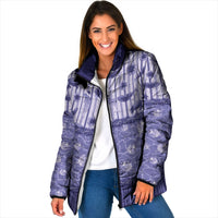 Hawaii Christmas In July Padded Jacket Amethyst Purple Mele Kalikimaka Sea Animals