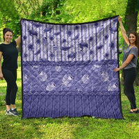 Hawaii Christmas In July Quilt Amethyst Purple Mele Kalikimaka Sea Animals