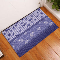 Hawaii Christmas In July Rubber Doormat Amethyst Purple Mele Kalikimaka Sea Animals