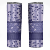 Hawaii Christmas In July Skinny Tumbler Amethyst Purple Mele Kalikimaka Sea Animals