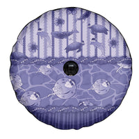Hawaii Christmas In July Spare Tire Cover Amethyst Purple Mele Kalikimaka Sea Animals
