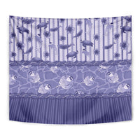 Hawaii Christmas In July Tapestry Amethyst Purple Mele Kalikimaka Sea Animals