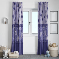 Hawaii Christmas In July Window Curtain Amethyst Purple Mele Kalikimaka Sea Animals