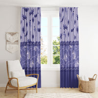 Hawaii Christmas In July Window Curtain Amethyst Purple Mele Kalikimaka Sea Animals
