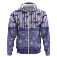 Hawaii Christmas In July Zip Hoodie Amethyst Purple Mele Kalikimaka Sea Animals