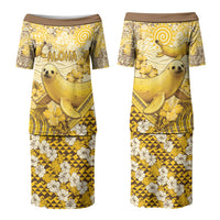 Hawaii Banana Seal Family Matching Puletasi and Hawaiian Shirt Ilio Holo I Ka Uaua Aloha