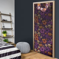 Hawaii Halloween Door Cover Skeleton Bones Flower Lei Tropical Floral