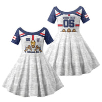 Custom England Football Family Matching Summer Maxi Dress and Hawaiian Shirt Three Lions Trophy St George Cross