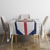 Custom England Football Tablecloth Three Lions Trophy St George Cross
