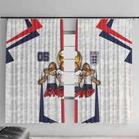 Custom England Football Window Curtain Three Lions Trophy St George Cross
