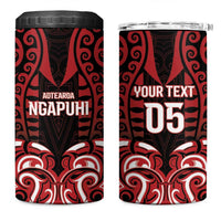 Custom Aotearoa Ngapuhi 4 in 1 Can Cooler Tumbler Maori Pattern New Zealand - Polynesian Pride