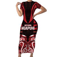 Custom Aotearoa Ngapuhi Family Matching Short Sleeve Bodycon Dress and Hawaiian Shirt Maori Pattern New Zealand - Polynesian Pride