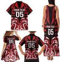 Custom Aotearoa Ngapuhi Family Matching Tank Maxi Dress and Hawaiian Shirt Maori Pattern New Zealand - Polynesian Pride
