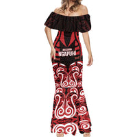 Custom Aotearoa Ngapuhi Mermaid Dress Maori Pattern New Zealand - Polynesian Pride