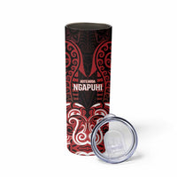 Custom Aotearoa Ngapuhi Skinny Tumbler Maori Pattern New Zealand - Polynesian Pride