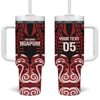 Custom Aotearoa Ngapuhi Tumbler With Handle Maori Pattern New Zealand - Polynesian Pride