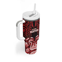Custom Aotearoa Ngapuhi Tumbler With Handle Maori Pattern New Zealand - Polynesian Pride