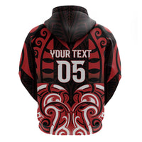 Custom Aotearoa Ngapuhi Zip Hoodie Maori Pattern New Zealand - Polynesian Pride