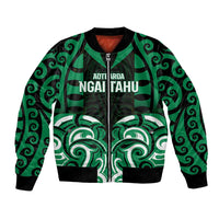 Custom Aotearoa Ngai Tahu Bomber Jacket Maori Pattern New Zealand - Polynesian Pride