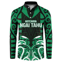 Custom Aotearoa Ngai Tahu Button Sweatshirt Maori Pattern New Zealand - Polynesian Pride