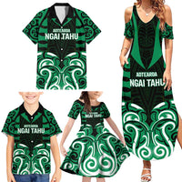 Custom Aotearoa Ngai Tahu Family Matching Summer Maxi Dress and Hawaiian Shirt Maori Pattern New Zealand - Polynesian Pride