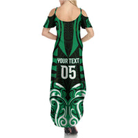 Custom Aotearoa Ngai Tahu Family Matching Summer Maxi Dress and Hawaiian Shirt Maori Pattern New Zealand - Polynesian Pride