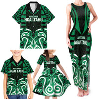Custom Aotearoa Ngai Tahu Family Matching Tank Maxi Dress and Hawaiian Shirt Maori Pattern New Zealand - Polynesian Pride
