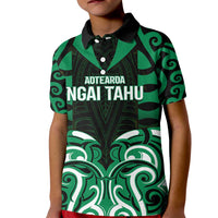 Custom Aotearoa Ngai Tahu Kid Polo Shirt Maori Pattern New Zealand - Polynesian Pride