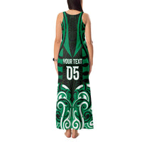 Custom Aotearoa Ngai Tahu Tank Maxi Dress Maori Pattern New Zealand - Polynesian Pride