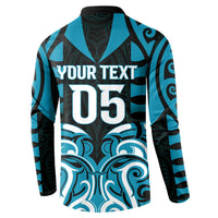 Custom Aotearoa Ngati Porou Button Sweatshirt Maori Pattern New Zealand - Polynesian Pride