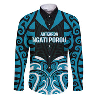 Custom Aotearoa Ngati Porou Family Matching Off Shoulder Maxi Dress and Hawaiian Shirt Maori Pattern New Zealand - Polynesian Pride