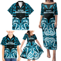 Custom Aotearoa Ngati Porou Family Matching Puletasi and Hawaiian Shirt Maori Pattern New Zealand - Polynesian Pride