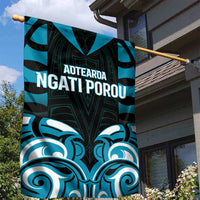Aotearoa Ngati Porou Garden Flag Maori Pattern New Zealand - Polynesian Pride