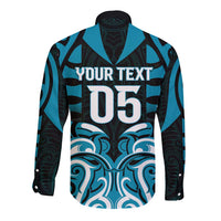 Custom Aotearoa Ngati Porou Long Sleeve Button Shirt Maori Pattern New Zealand - Polynesian Pride