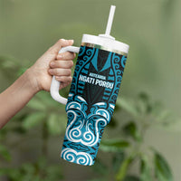 Custom Aotearoa Ngati Porou Tumbler With Handle Maori Pattern New Zealand - Polynesian Pride