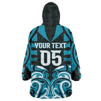 Custom Aotearoa Ngati Porou Wearable Blanket Hoodie Maori Pattern New Zealand - Polynesian Pride