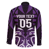 Custom Aotearoa Rangitane Family Matching Off The Shoulder Long Sleeve Dress and Hawaiian Shirt Maori Pattern New Zealand - Polynesian Pride