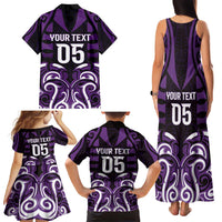 Custom Aotearoa Rangitane Family Matching Tank Maxi Dress and Hawaiian Shirt Maori Pattern New Zealand - Polynesian Pride