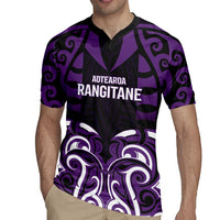 Custom Aotearoa Rangitane Rugby Jersey Maori Pattern New Zealand - Polynesian Pride