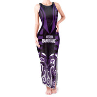 Custom Aotearoa Rangitane Tank Maxi Dress Maori Pattern New Zealand - Polynesian Pride