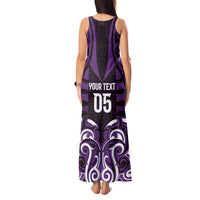 Custom Aotearoa Rangitane Tank Maxi Dress Maori Pattern New Zealand - Polynesian Pride