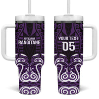 Custom Aotearoa Rangitane Tumbler With Handle Maori Pattern New Zealand - Polynesian Pride