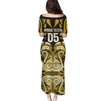 Custom Aotearoa Taranaki Family Matching Puletasi and Hawaiian Shirt Maori Pattern New Zealand - Polynesian Pride