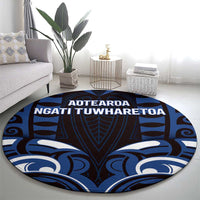 Aotearoa Ngati Tuwharetoa Round Carpet Maori Pattern New Zealand - Polynesian Pride